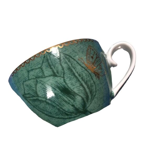 4/$45 PIP STUDIO Green Tea Cup and Saucer - Picture 5 of 7